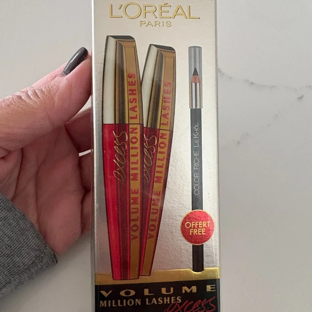 L'Oreal Duo Volume Million Lashes Excess Mascaras + Free Khol Eyeliner